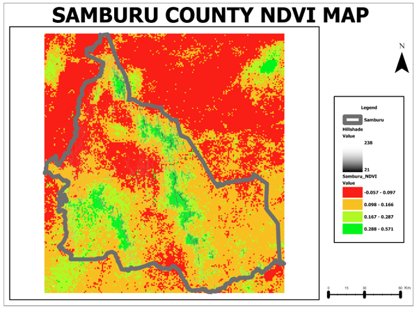 NDVI in the Samburu County