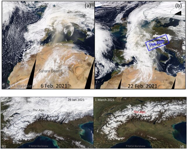 dusty AR from MODIS over central Europe