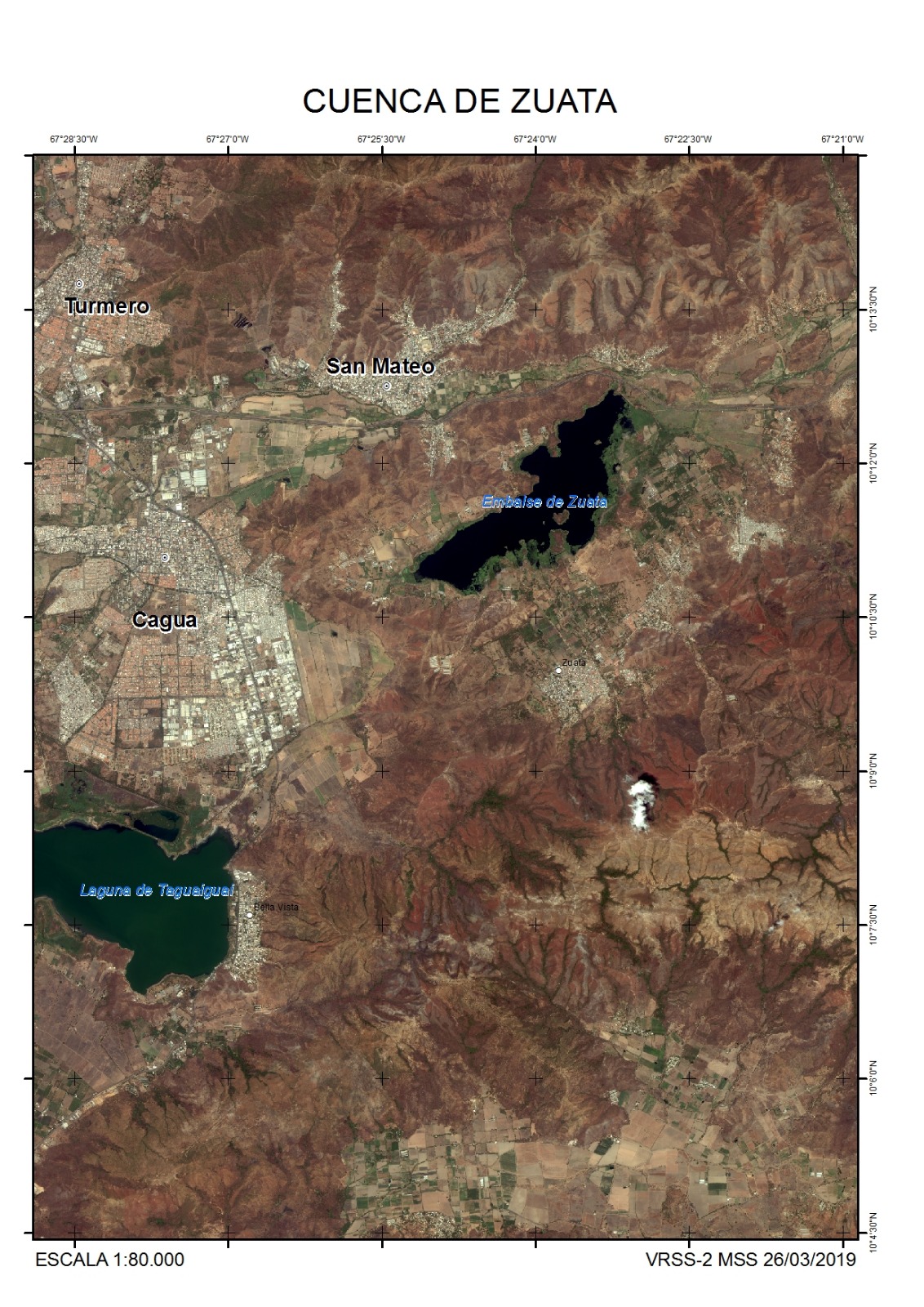 Map of the Zuata Basin in Venezuela