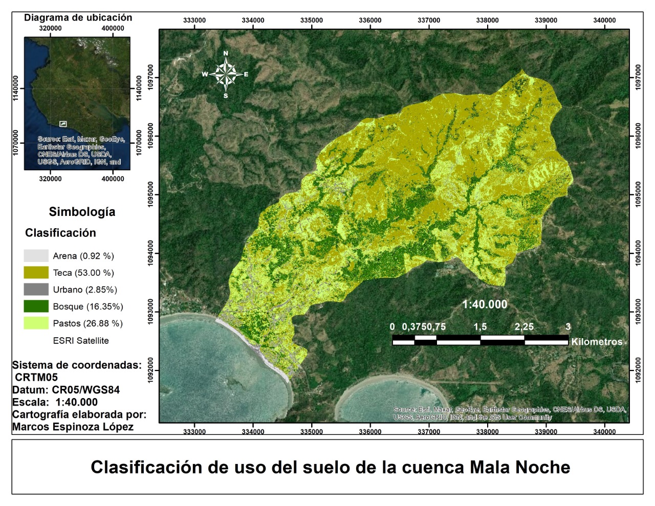 Land use map of Mala Noche Basin