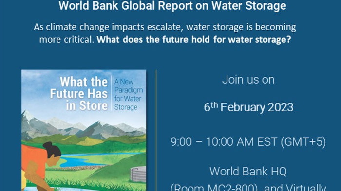 Launch Event: World Bank Global Report on Water Storage
