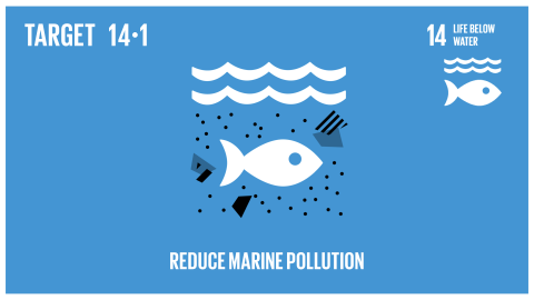 Graphic displaying the reduction of marine pollution 