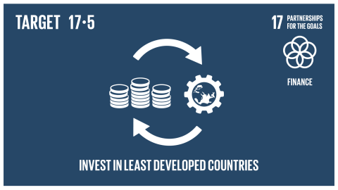 Graphic displaying investment in least developed countries 