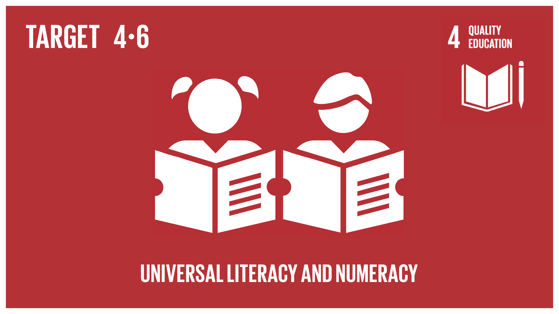 Graphic displaying universal literacy and numeracy